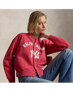 Polo Ralph Lauren Cárdigan De Los Yankees De Ralph Lauren Lauren - Rojo