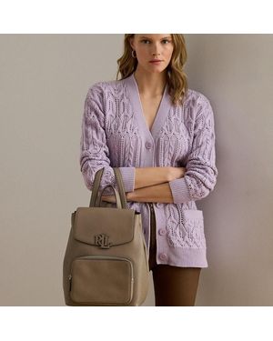Ralph Lauren Pebbled Leather Medium Cameryn Backpack - Brown