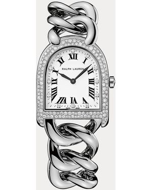 Ralph Lauren Petite-Link Steel With Diamonds - Metallic