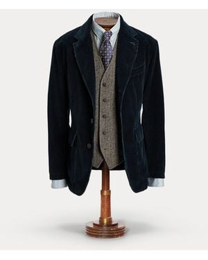 RRL Unconstructed Corduroy Sport Coat - Blue