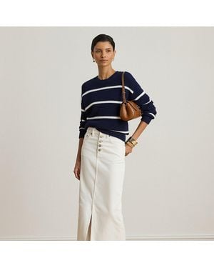 Ralph Lauren Denim Midi Skirt - Blue