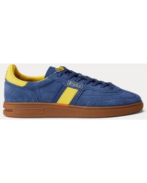 Ralph Lauren Sneaker Bedford in camoscio - Blu