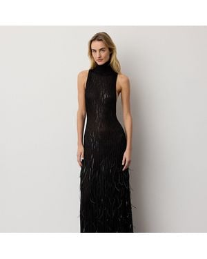 Ralph Lauren Cayla Embellished Jumper Evening Dress - Black