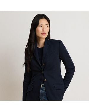Ralph Lauren Blazer De Jacquard En Espiga De Algodón - Azul