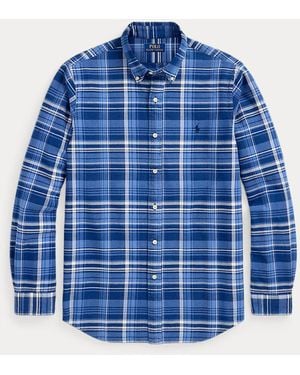 Polo Ralph Lauren Classic Fit Geruit Oxford Overhemd - Blauw