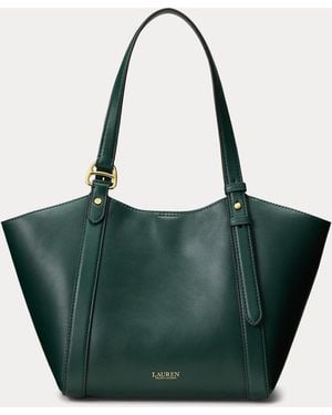 Ralph Lauren Small Tasha Nappa Leather Tote Bag - Green