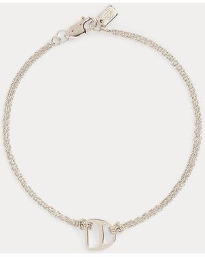 Ralph Lauren Sterlingsilber-Flex-Armband Mit Anhänger - Braun