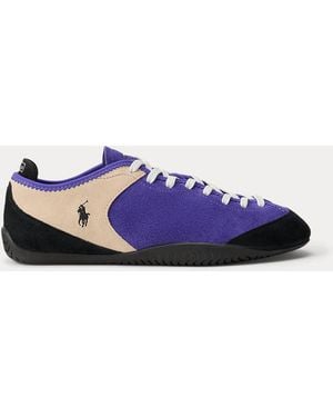 Polo Ralph Lauren Paneled Suede Low-Top Sneaker - Blue