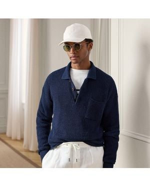 Ralph Lauren Relaxed Fit Silk-Linen Jumper - Blue