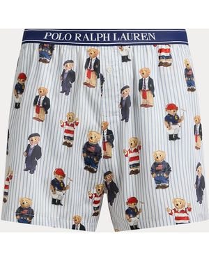 Ralph Lauren Polo Bear Cotton Boxer Short - Blue