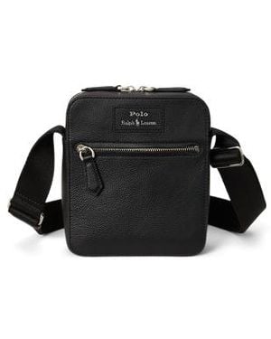 Polo Ralph Lauren Borsa a tracolla in pelle martellata - Nero