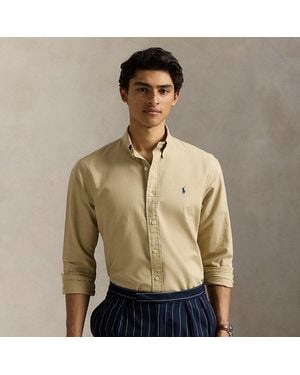 Polo Ralph Lauren Slim Fit Garment-dyed Oxford Shirt - Natural