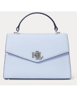 Ralph Lauren Farrah Kleine Gegranuleerd Leren Tas - Blauw