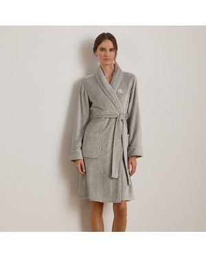 Ralph Lauren Vestaglia in ciniglia con cintura - Grigio