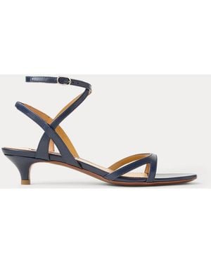 Ralph Lauren Clarke 35 Mm Calfskin Sandal - White
