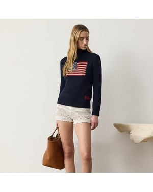 Ralph Lauren Pointelle-Knit Short - Blue