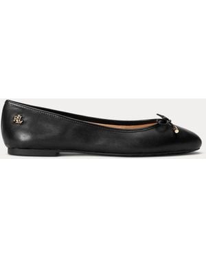 Ralph Lauren Jayna Leather Flat - Black