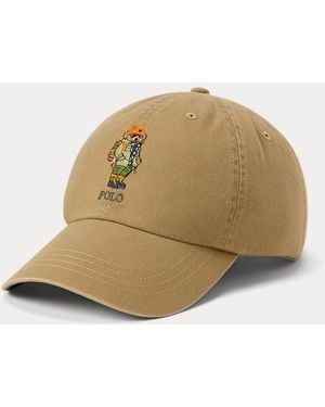 Ralph Lauren Polo Bear Twill Ball Cap - Natural