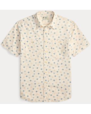 RRL Nautical-Print Linen-Cotton Workshirt - Natural