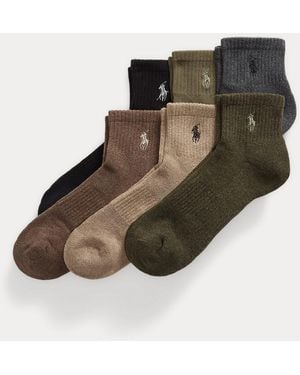 Polo Ralph Lauren Sei paia di calze in misto cotone - Marrone