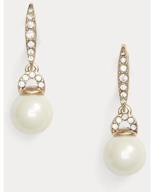 Ralph Lauren Tone Faux-Pearl Drop Earrings - Metallic