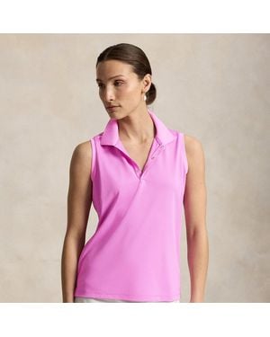 Ralph Lauren Classic Fit Sleeveless Polo Shirt - Pink