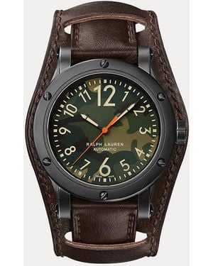 Ralph Lauren 42 Mm Aged Steel Watch - Metallic