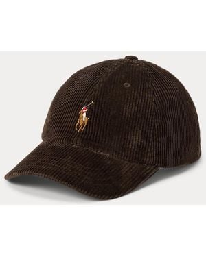 Ralph Lauren Corduroy Ball Cap - Brown