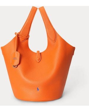 Polo Ralph Lauren Cabas Polo Play En Cuir - Orange