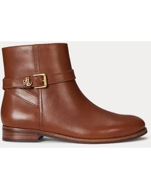 Ralph Lauren Brooke Ii Calfskin Bootie - Brown