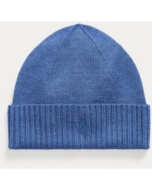 Polo Ralph Lauren Signature Pony Wool Beanie - Blue