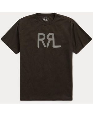 RRL Logo Jersey T-shirt - Black