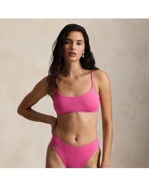 Polo Ralph Lauren High-Leg Scoop Bikini Bottom - Pink