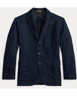 Ralph Lauren Unconstructed Herringbone Sport Coat - Blue