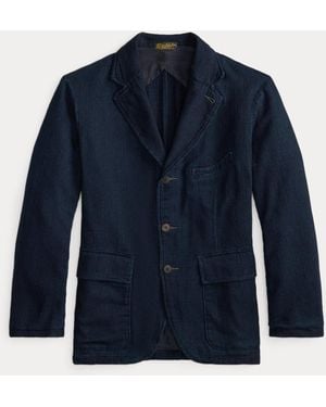 Ralph Lauren Unconstructed Herringbone Sport Coat - Blue