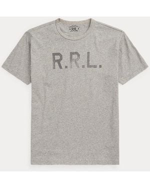 RRL Rundhals-T-Shirt Aus Jersey Mit Logo - Grau