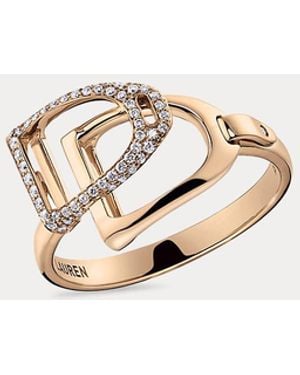 Ralph Lauren Pave Diamond Double-Stirrup Ring - Metallic
