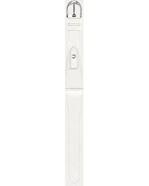 Ralph Lauren Small Stirrup Calfskin Watch Strap - White