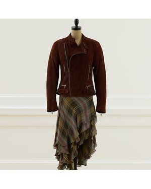 Ralph Lauren 2003 Plaid Tiered Skirt - Brown