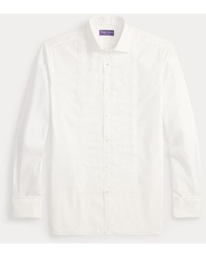 Ralph Lauren Smokinghemd Mit Plissiertem Latz - Weiß