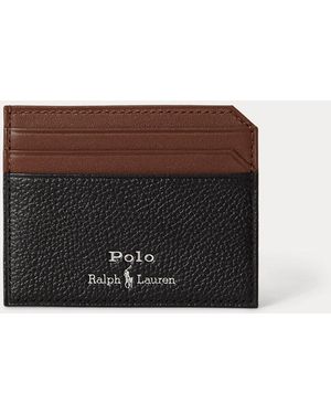 Polo Ralph Lauren Two-Tone Leather Card Case - Black