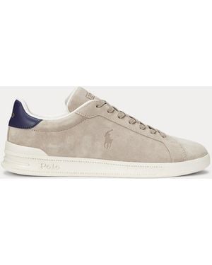 Polo Ralph Lauren Heritage Court Ii Suede Trainer - White
