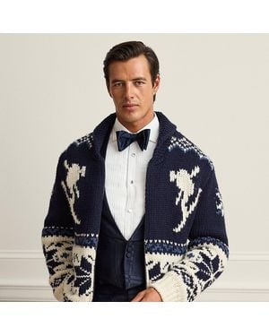 Ralph Lauren Strickjacke Mit Schalkragen - Blau