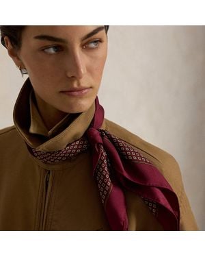 Polo Ralph Lauren Pañuelo Cuadrado De Seda Estampado - Rojo