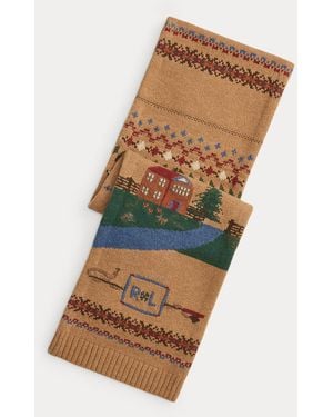 Ralph Lauren Scenic Wool-Blend Scarf - Brown