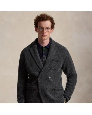 Polo Ralph Lauren Wool-Cashmere Blazer Cardigan - Black
