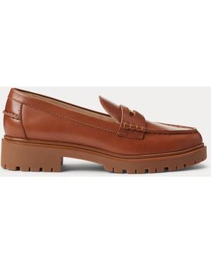 Ralph Lauren Pennyloafer Marli Aus Kalbsleder - Braun