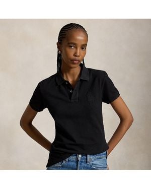 Polo Ralph Lauren Beaded Big Pony Polo Shirt - Black