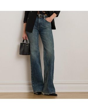 Ralph Lauren Jeans svasati a vita alta - Blu