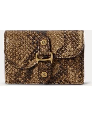 Ralph Lauren Python-Embossed Small Tasha Card Case - Brown